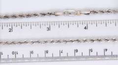 Popular White Gold Rope Chain Necklace