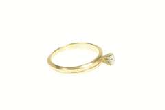14K Yellow Gold 0.28 Ct Diamond Round Solitaire Engagement Ring