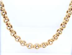 Elegant 18kt Yellow Gold Polo Link Chain Necklace