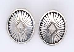 Vintage 925 Sterling Silver Navajo Signed Earrings