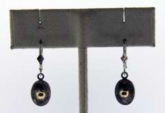 14KT Yellow Gold And Sterling Silver Vintage Drop Earrings