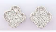 14kt White Gold & Diamond Earrings