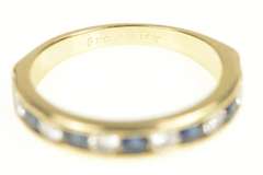 14K Yellow Gold 1.60 Ctw Sapphire Diamond Wedding Band Ring