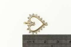 10K Yellow Gold 0.26 Ctw Diamond Inset Classic Heart Love Pendant