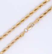 Popular Yellow Gold Rope Chain Necklace