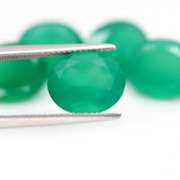 Breath taking 23.45ct mint green Botswana Agate set
