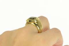 14K Yellow Gold Hammerman Bros. Peridot Designer Men's Ring