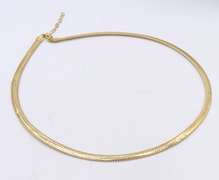 Handsome 18kt Yellow Gold Woven Flex Chain Necklace