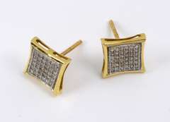 Sparkling Diamond Cluster Earrings
