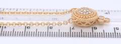 Judith Ripka Yellow Gold Pave Diamond Pendant on Chain