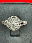 CERTIFIED LADIES 14K WHITE GOLD AND DIAMOND RING