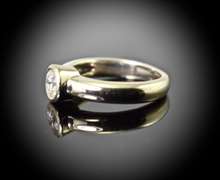 Contemporary 14K White Gold Bezel-Set 1/2 Ct. Solitaire Diamond