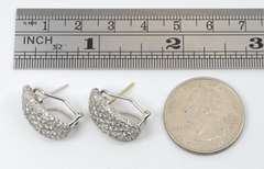 Refined Pavé Diamond Earrings in 18K WG