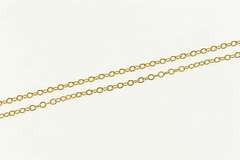 14K Yellow Gold 1.75mm Cable Link Classic Oval Chain Necklace