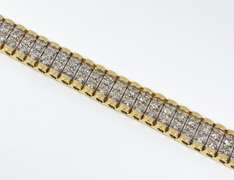 Sparkling 14k Wide Diamond Bracelet