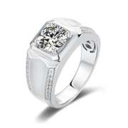 Men's Sparkling 2 Ct Fire Moissanite Ring