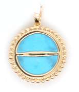 New Doves By Doron Paloma 1.91ct Turquoise and 0.02ct Diamond Pendant in 14K