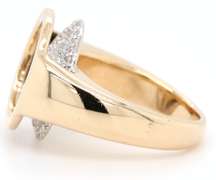 Fabulous 1.00ctw Pave Diamond Abstract Low Dome Ring in 18K
