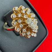 CERTIFIED LADIES 14K GOLD AND DIAMOND RING