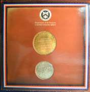 1991-1995 WW2 50th Anniversary Commemorative Half Dollar And Medal Set