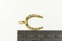 14K Yellow Gold 3D Horse Shoe Good Luck Lucky Charm/Pendant