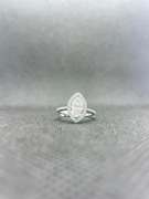 BEAUTIFUL DIAMOND MARQUISE HALO PAVE ENGAGEMENT RING IN 18K WHITE GOLD