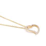 Plated 18KT Yellow Gold 0.22cts Diamond Heart Shape Necklace