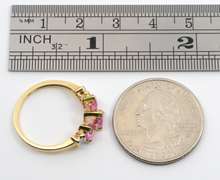 Sweet 3 Heart Pink Topaz Ring