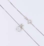 Dreamy White Gold Diamond Solitaire Pendant on Chain