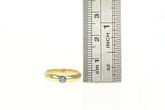 14K Yellow Gold Natural Sapphire Flush Inset Baby Child's Ring
