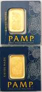 Two one gram gold bars