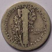 1921-D Mercury Dime Semi-Key Date, Circulated.