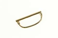 18K Yellow Gold Curved Bar Simple Classic Scarf Clip