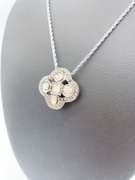 Vintage Mine-Cut Diamond Pendant in Anodized Silver