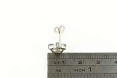14K White Gold Pave Diamond Cluster Star Single Stud Earring