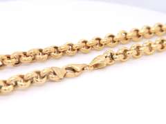 Elegant 18kt Yellow Gold Polo Link Chain Necklace