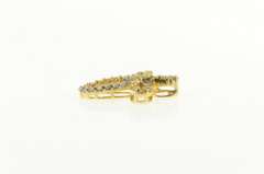 14K Yellow Gold 0.64 Ctw White & Yellow Diamond Cross Pendant