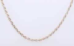 Set of Vintage Italian 925 Sterling Silver Rope Chain Necklace and Matching Bracelet