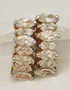 Sparkly 14kt Solid Yellow & White Gold CZ Earrings