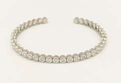 18KT WHITE GOLD DIAMOND CUFF BANGLE BRACELET BY KWIAT