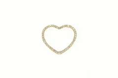 10K Yellow Gold Diamond Encrusted Heart Love Symbol Pendant