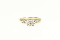 14K Yellow Gold Three Stone Diamond Promise Engagement Ring