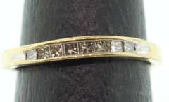 10KT SOLID YELLOW GOLD AND DIAMOND BAND