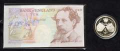 1997 England 10 Pound & Silver Crown Set
