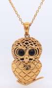 925 Sterling Silver Owl Pendant on Chain