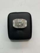 CERTIFIED MENS 14K WHITE GOLD AND DIAMOND RING