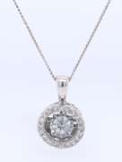 Elagant White Gold Love in Motion Diamond Pendant on Chain