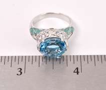 Moonstone Set In Sterling Silver Ring
