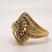 14kt Solid Yellow Gold & Diamond Ring