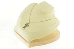 10K White Gold 0.60 Ctw Black & White Diamond Cross Pendant